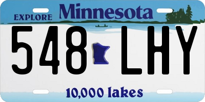 MN license plate 548LHY