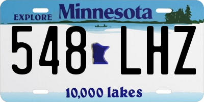 MN license plate 548LHZ