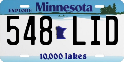 MN license plate 548LID