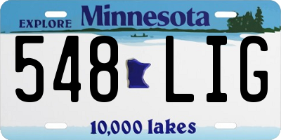 MN license plate 548LIG