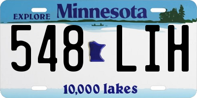MN license plate 548LIH