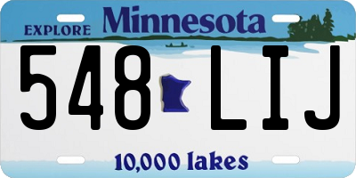 MN license plate 548LIJ