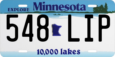 MN license plate 548LIP