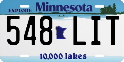 MN license plate 548LIT