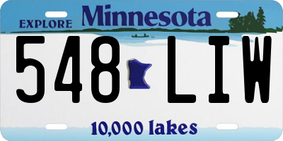 MN license plate 548LIW