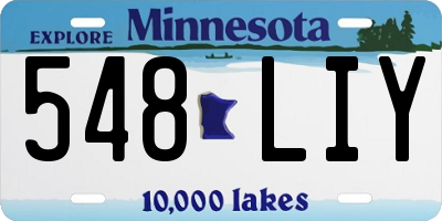 MN license plate 548LIY