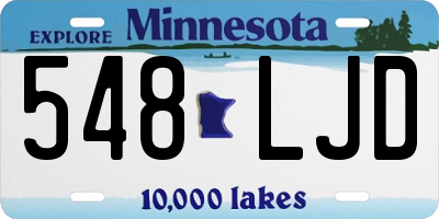 MN license plate 548LJD