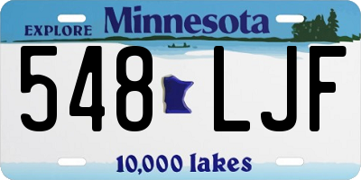 MN license plate 548LJF