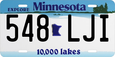MN license plate 548LJI