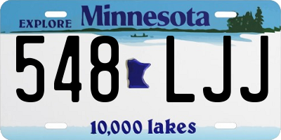 MN license plate 548LJJ