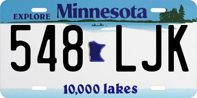 MN license plate 548LJK