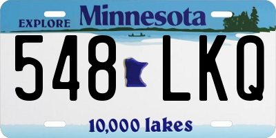 MN license plate 548LKQ