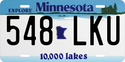 MN license plate 548LKU