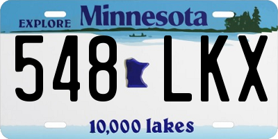 MN license plate 548LKX