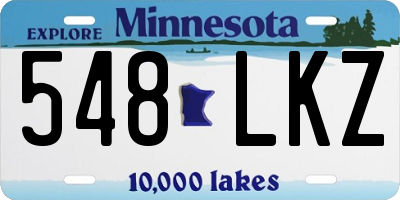 MN license plate 548LKZ