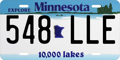 MN license plate 548LLE