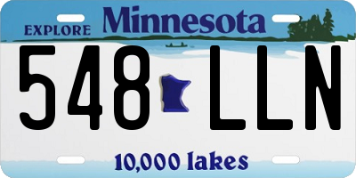 MN license plate 548LLN