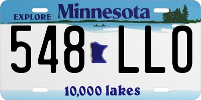 MN license plate 548LLO