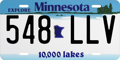 MN license plate 548LLV