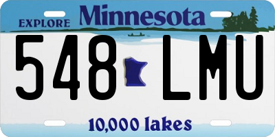 MN license plate 548LMU