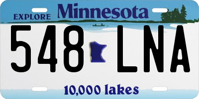 MN license plate 548LNA