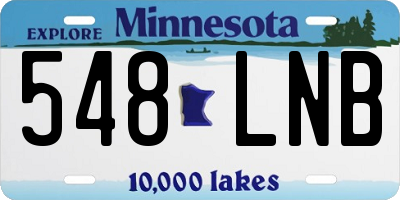 MN license plate 548LNB