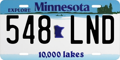 MN license plate 548LND