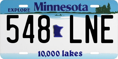 MN license plate 548LNE