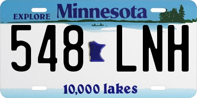 MN license plate 548LNH