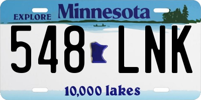 MN license plate 548LNK