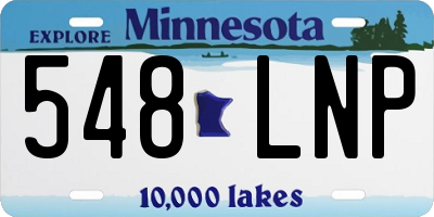 MN license plate 548LNP