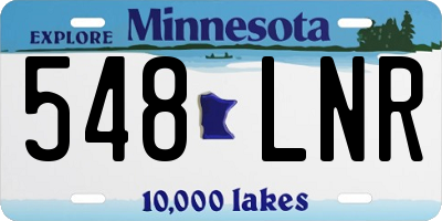 MN license plate 548LNR