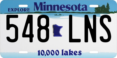 MN license plate 548LNS