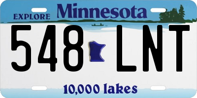 MN license plate 548LNT