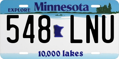 MN license plate 548LNU