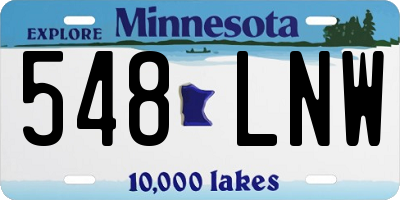 MN license plate 548LNW