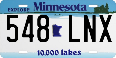 MN license plate 548LNX