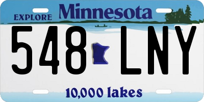 MN license plate 548LNY