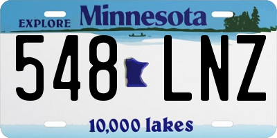 MN license plate 548LNZ