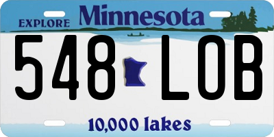 MN license plate 548LOB