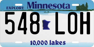 MN license plate 548LOH