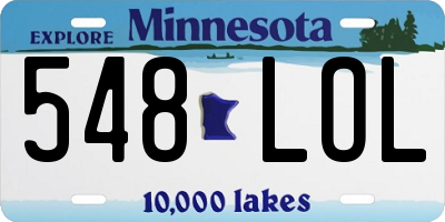 MN license plate 548LOL