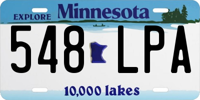 MN license plate 548LPA
