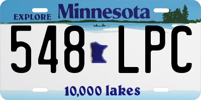 MN license plate 548LPC