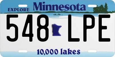 MN license plate 548LPE