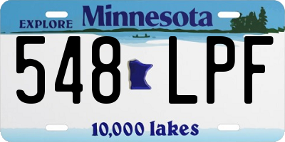 MN license plate 548LPF