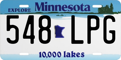 MN license plate 548LPG