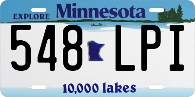 MN license plate 548LPI