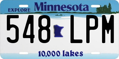 MN license plate 548LPM