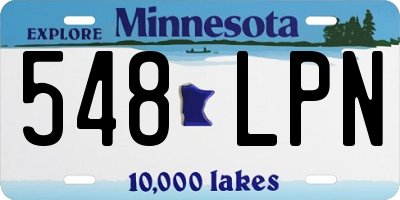 MN license plate 548LPN
